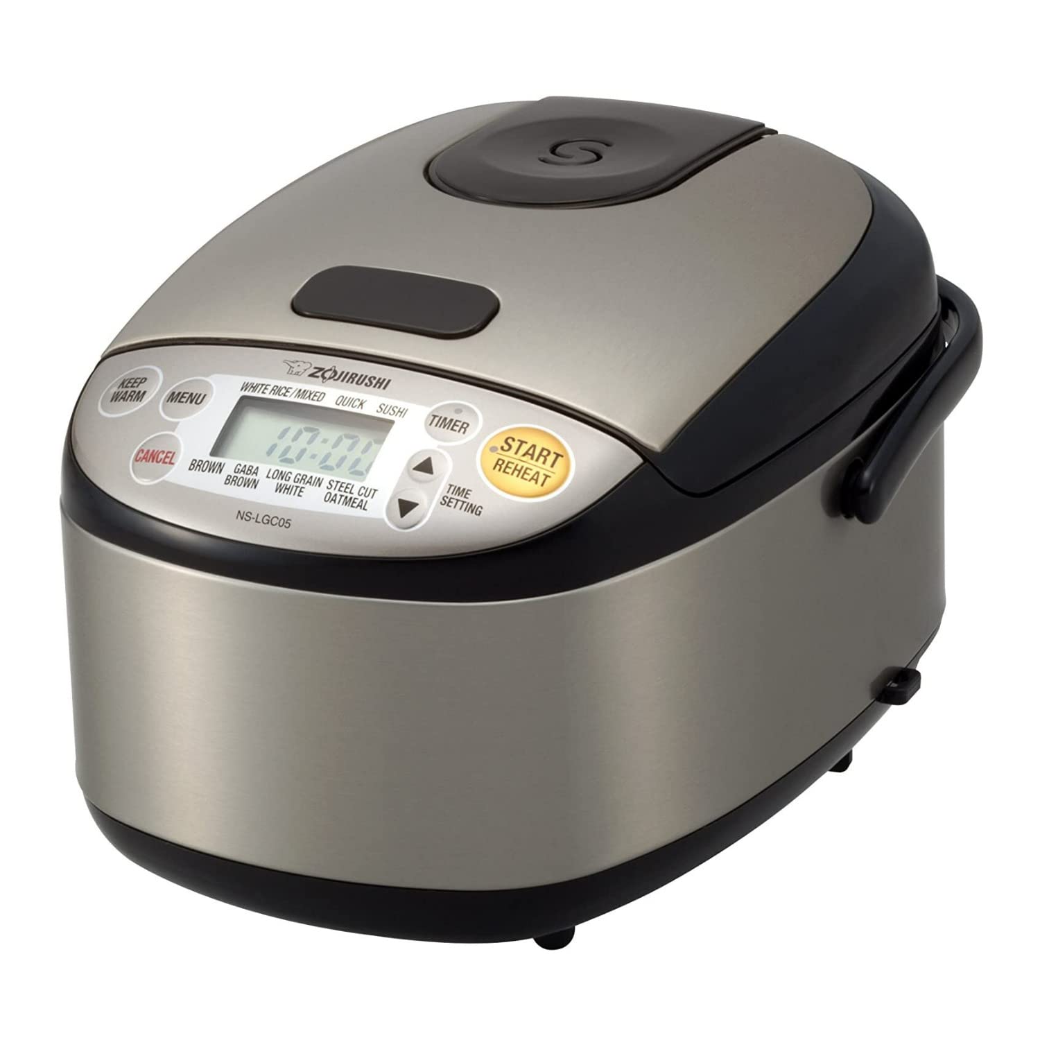 Zojirushi NS-LGC05XB 3-Cup Micom Rice Cooker & Warmer - Stainless Black | Perfect for Small Families & Meal Prep | Compact & Energy Efficient