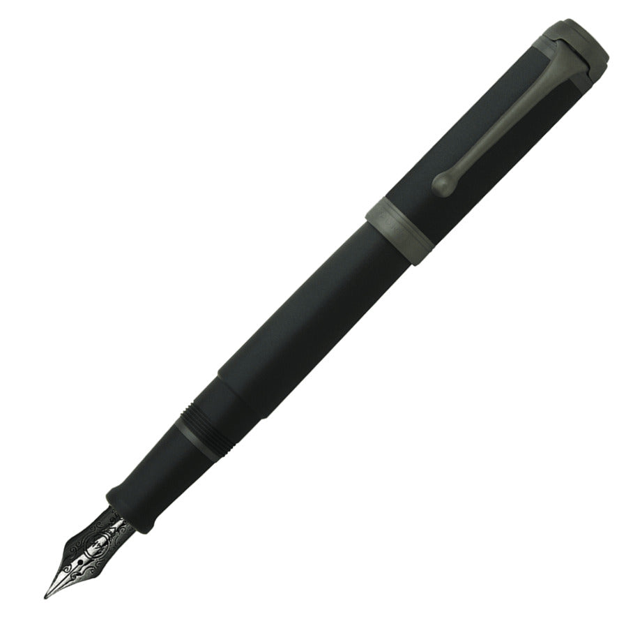 Aurora Talentum Full Black Fountain Pen - Premium Writing Instrument for Professionals & Collectors - Perfect for Signatures, Calligraphy & Gifting
