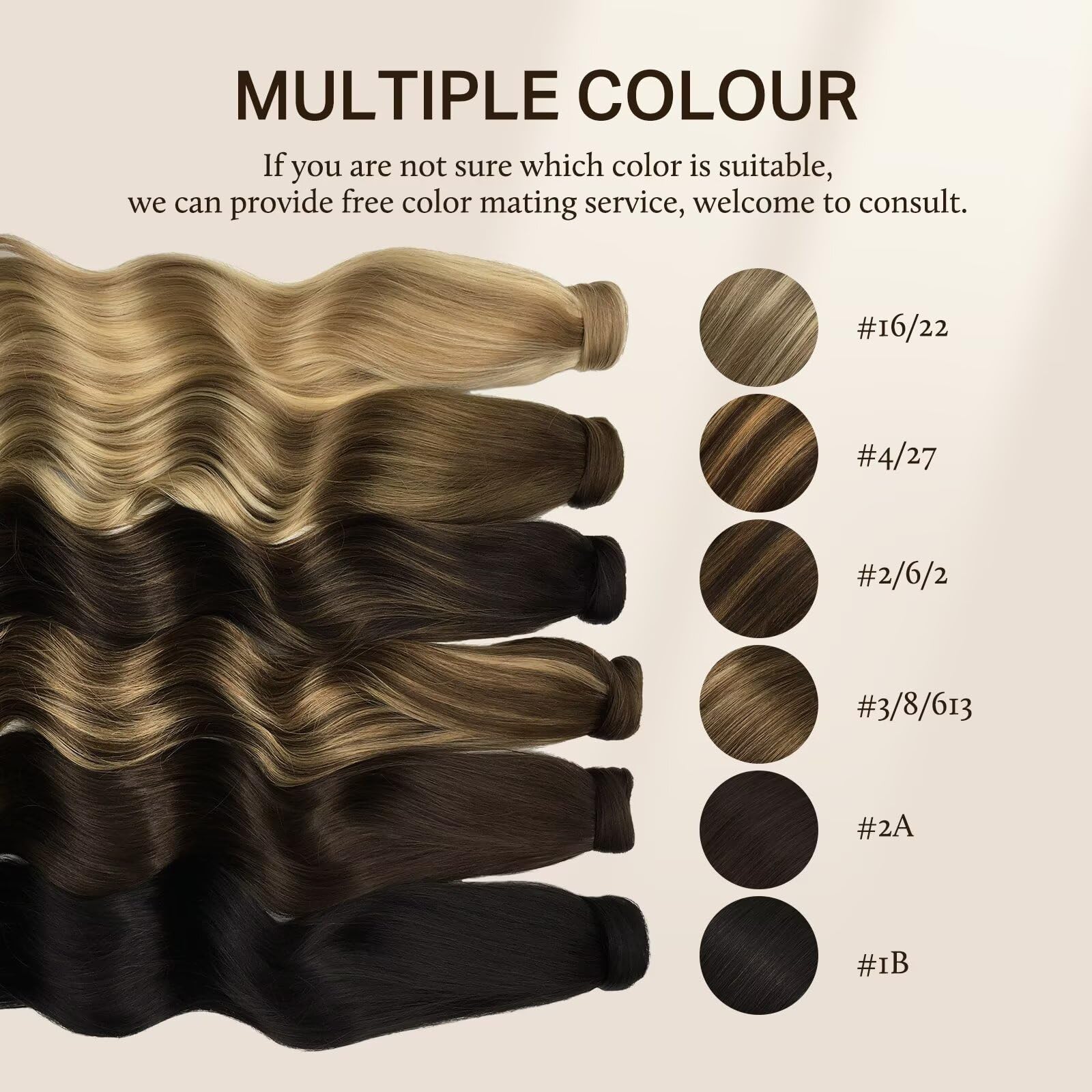 DOORES 16 Inch Clip in Human Hair Ponytail Extensions - Bleach Blonde 80g Real Hair Ponytail Wrap with Magic Paste for Silky Straight Hair - Perfect for Parties, Weddings & Daily Styling
