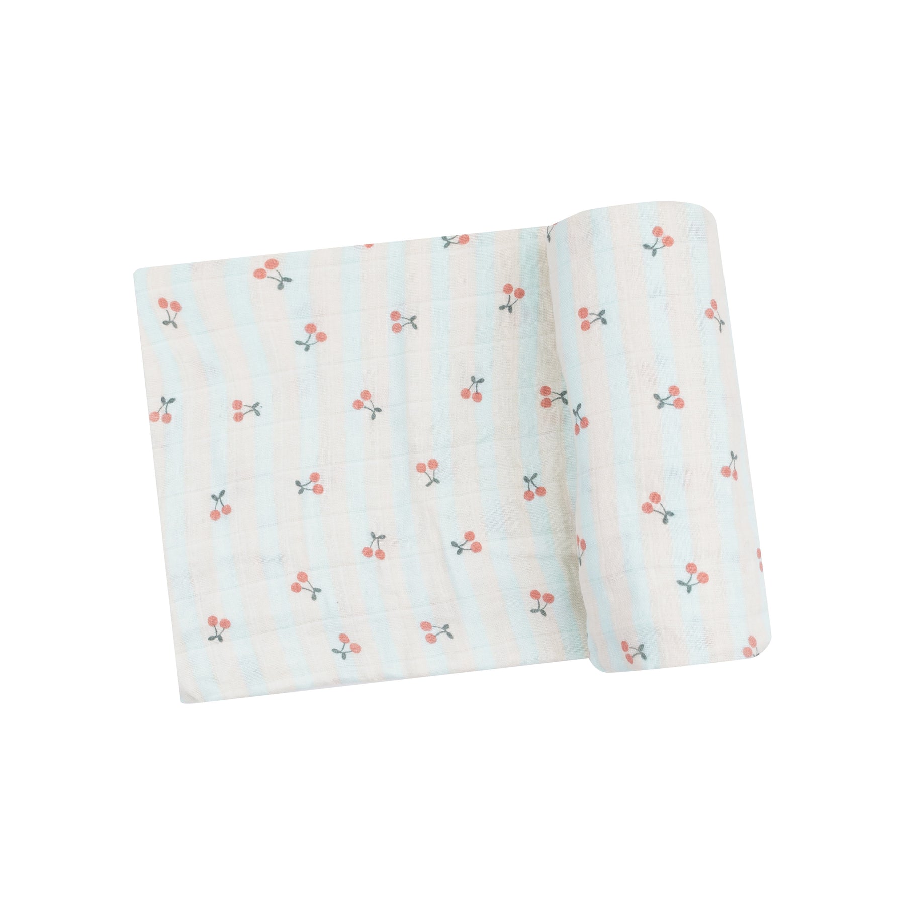 Soft & Breathable Cherry Stripe Muslin Swaddle Blanket for Babies - Lightweight & Comfortable for Newborns, Infants - Perfect for Swaddling, Nursing, Stroller & Car Seat Cover