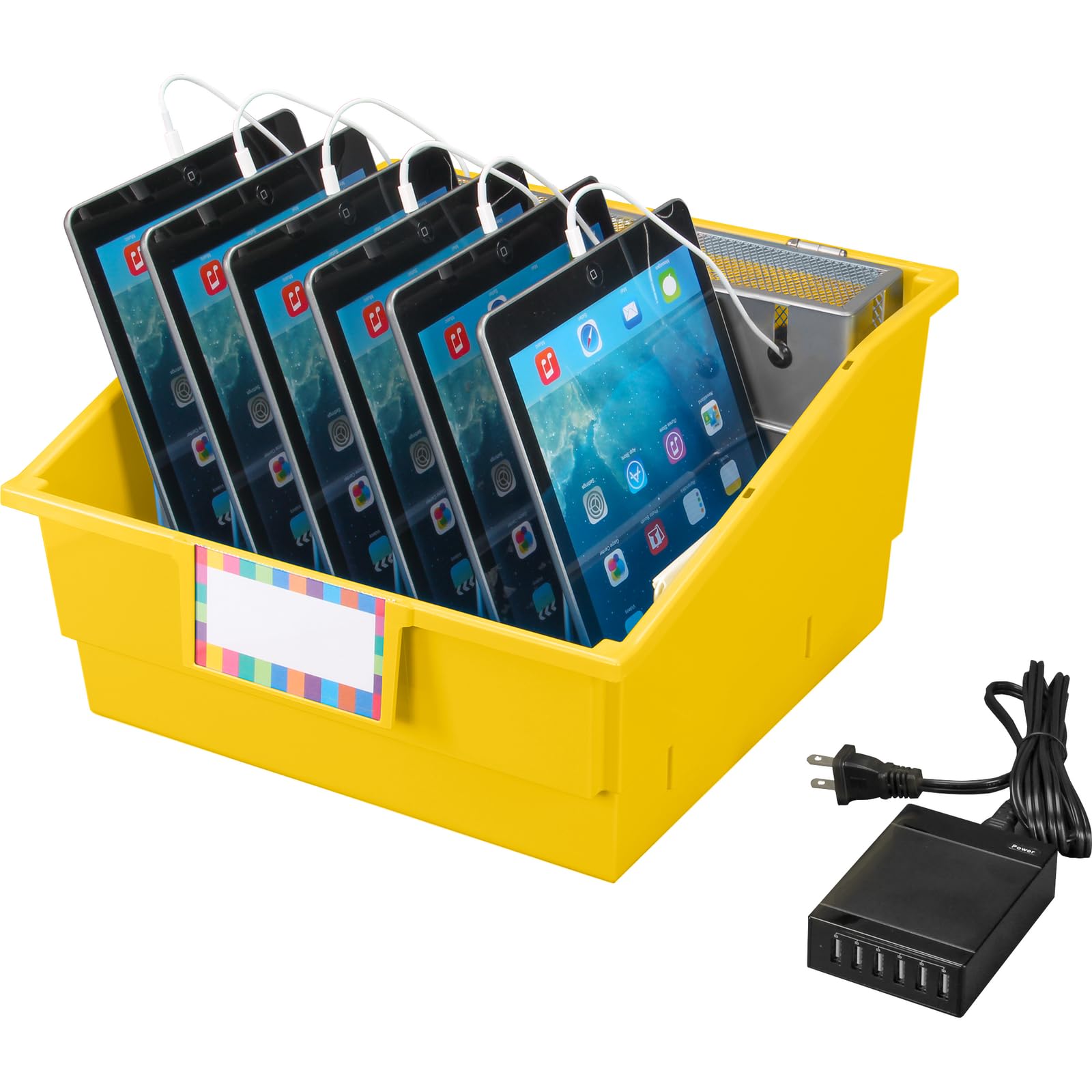 Really Good Stuff Tablet Storage and Charging Base - Organize & Charge 1 Device | Durable Charging Station for iPad, Kindle, Android Tablets | Perfect for Home, Office & Classroom Use