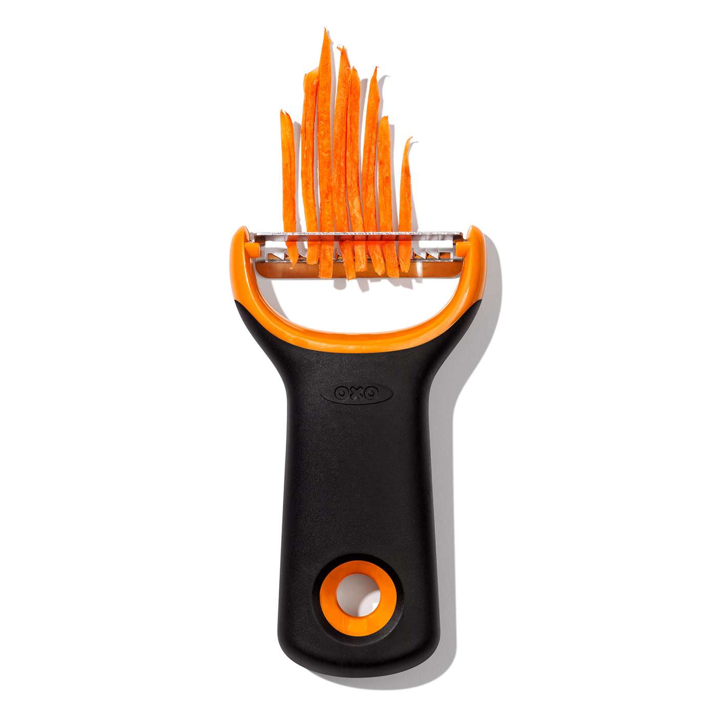 OXO Julienne Peeler - Stainless Steel Vegetable Slicer for Zucchini, Carrots & Potatoes - Perfect for Salads, Stir-Fries & Healthy Meal Prep