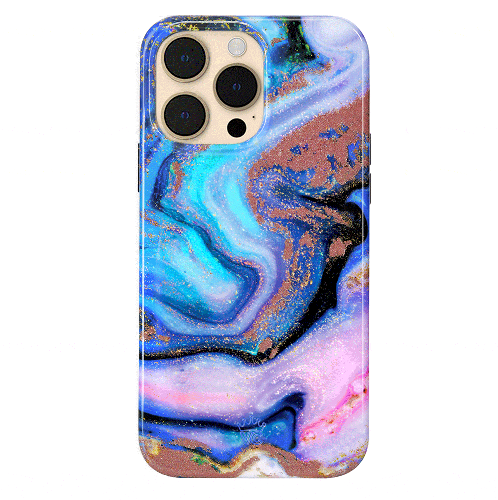 Sparkly Galaxy Glitter iPhone Case - Protective & Stylish Cover for iPhone 13/14/15 - Perfect for Parties, Night Out & Everyday Use