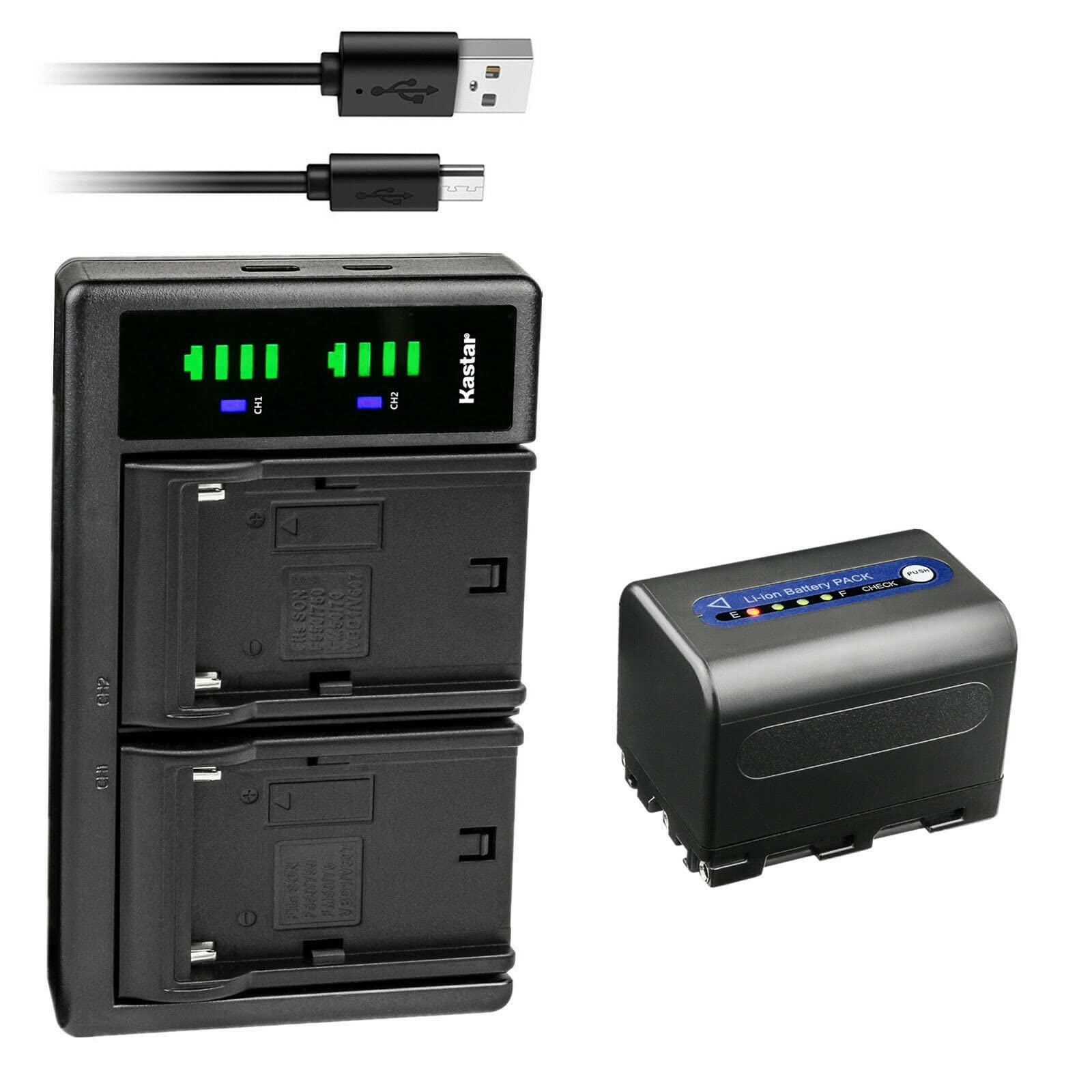 Kastar NP-QM71D Replacement Battery & LTD2 USB Charger for Sony CCD Cameras - Compatible with CCD-DVD91, CCD-HC14, CCD-HC15, CCD-HC88, CCD-PC6, CCD-PC8, CCD-PC9, CCD-PC100, CCD-PC101, CCD-PC103, CCD-PC104, CCD-PC105, CCD-PC110 - Perfect for Travel, Vlogging & Home Video Recording