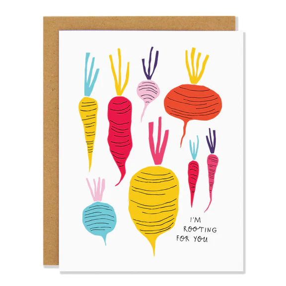 Rooting For You Greeting Card - Encouragement Card for Friends & Family - Perfect for Birthdays, Graduation, and Motivational Gifts