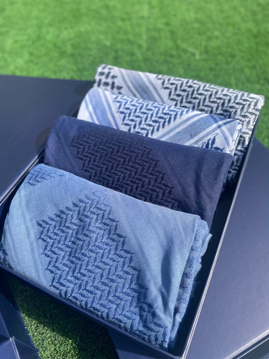 Ocean Voyage Collection: Premium Shemagh & Keffiyeh Scarf Set - Limited Edition Arabic Headwear for Men & Women - Perfect for Travel, Outdoor Adventures & Fashion Accessories