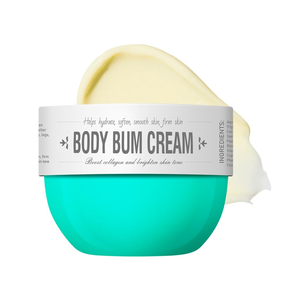 Organic Bum Cream for Dry Skin - Moisturizing & Repairing Body Cream with Caramelized Coconut Oil - Perfect for Post-Workout, Diaper Rash & Daily Skin Care