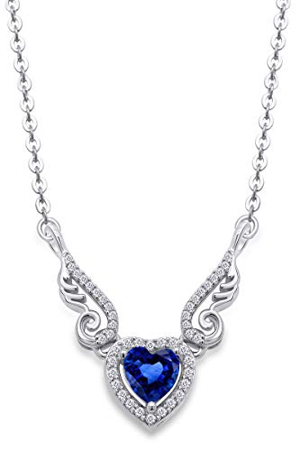white-gold-plated-silver : Blue Sapphire