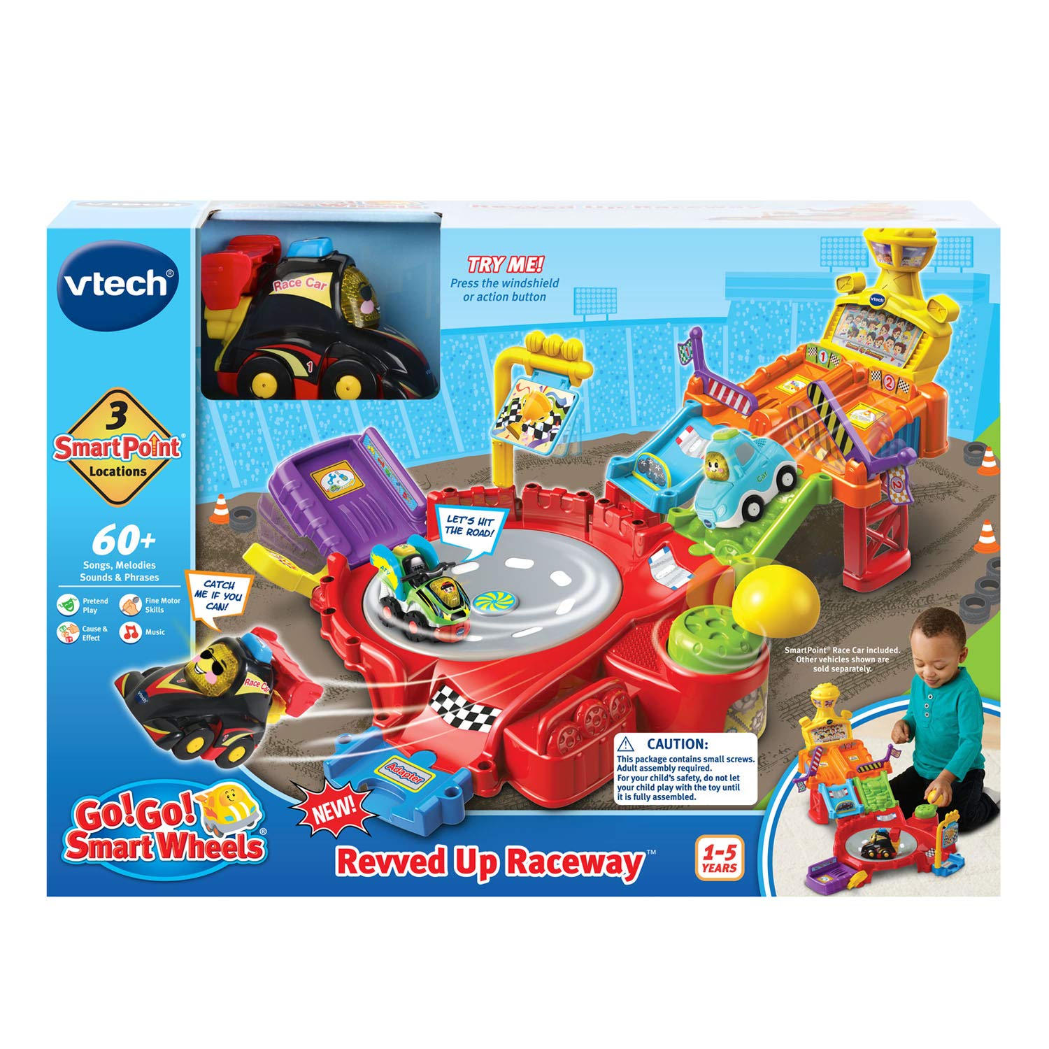 VTech Go! Go! Smart Wheels Revved Up Raceway - Interactive Toy Race Track Set for Kids Ages 1-5 Years | Educational Learning Toy with Lights & Sounds | Perfect for Birthday Gifts & Indoor Playtime
