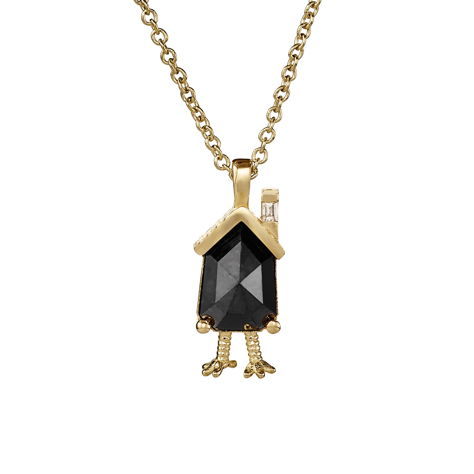 Baba Yaga Bullet Rose Cut Diamond Necklace - Elegant 14K Gold Pendant for Women | Perfect for Valentine's Day, Anniversary & Special Occasion Gifts
