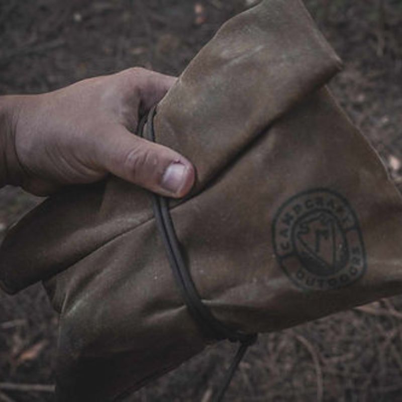 Campcraft Outdoors Waterproof Roll Top Tinder Bag - Fire Starter Storage for Camping, Hiking & Survival Gear - Compact & Durable Dry Sack for Outdoor Adventures