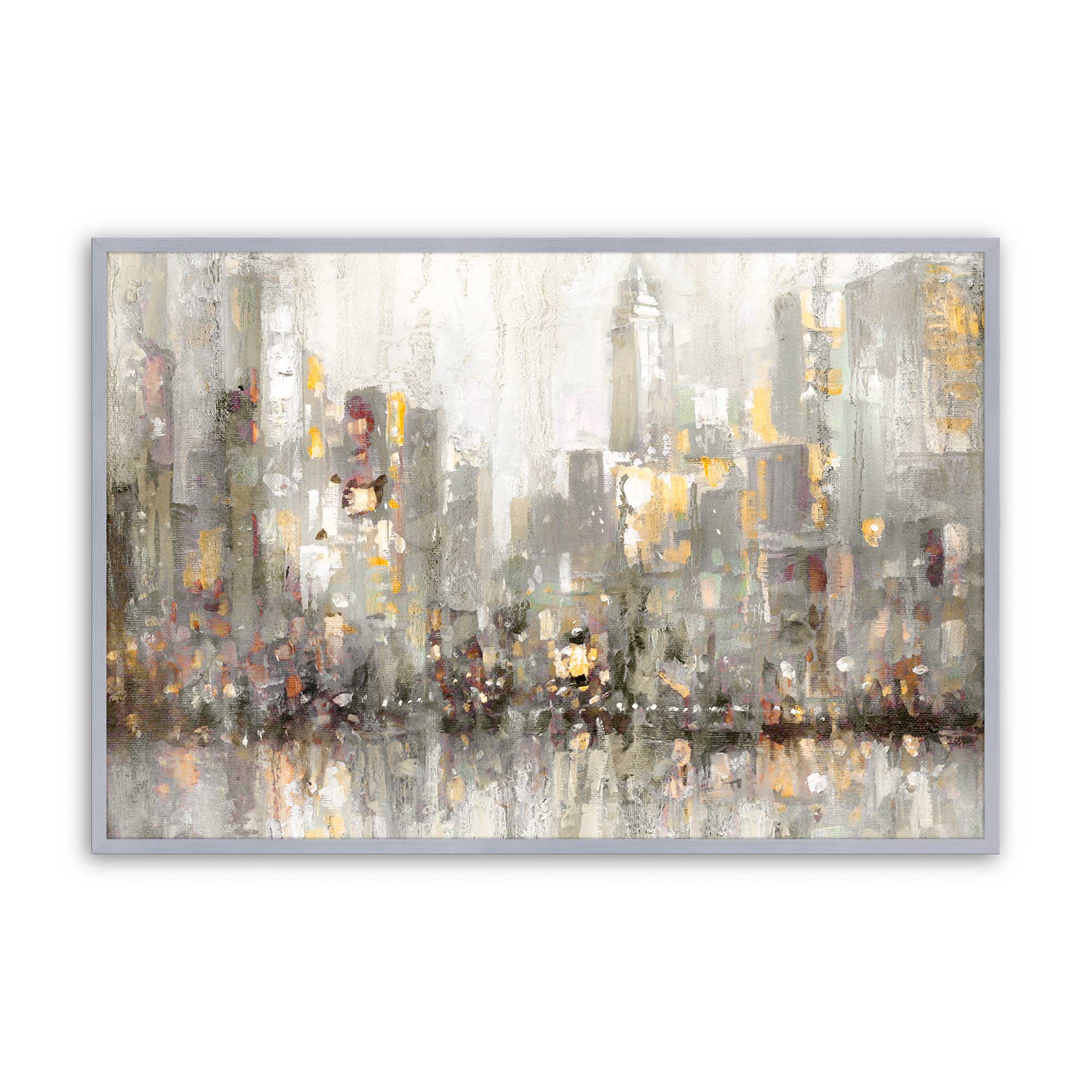 City Silhouettes Wall Art Print - Modern Urban Skyline Decor for Living Room, Bedroom & Office