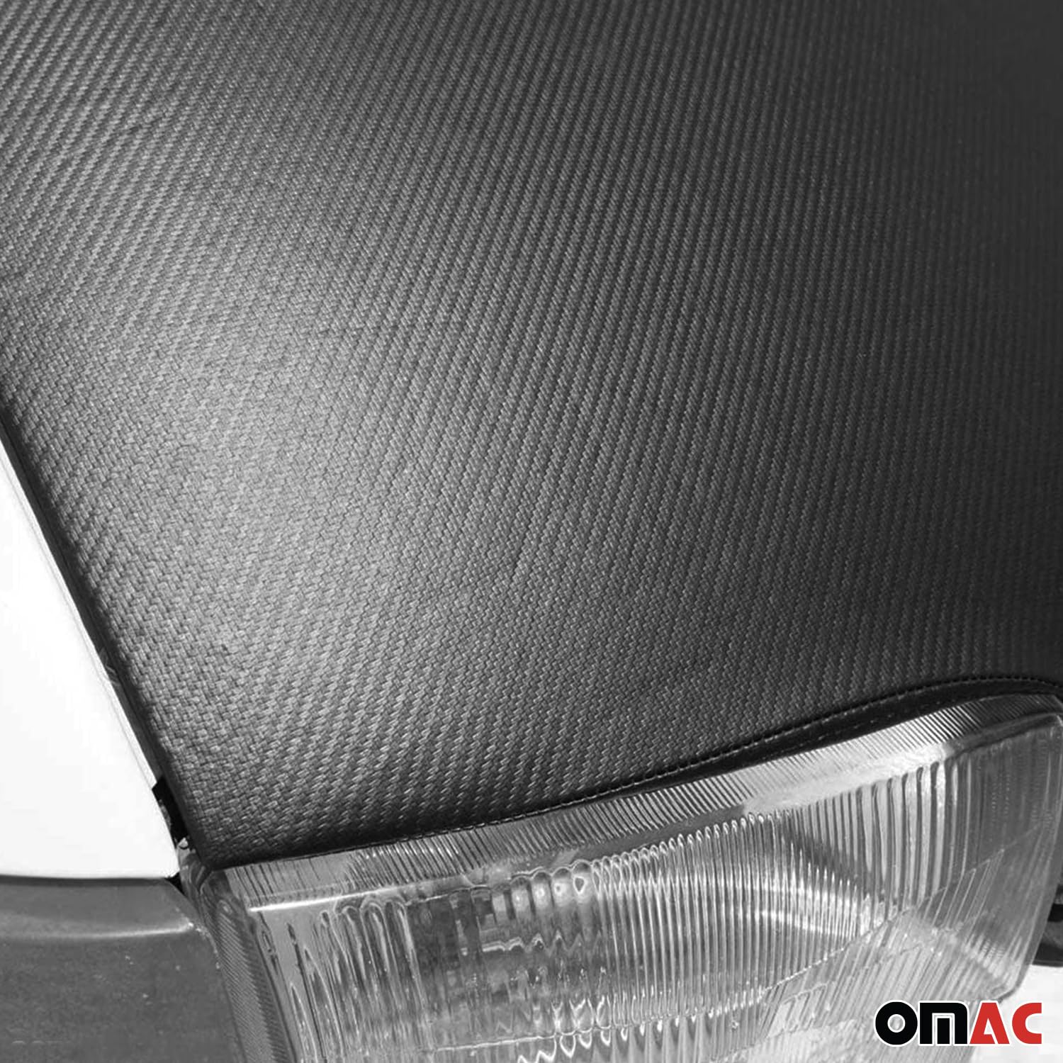OMAC Carbon Black Full Coverage Car Bonnet Mask Hood Bra for RAM ProMaster 2014-2025 - Durable Protection Against Road Debris & Weather for Van, RV & Camping Vehicles