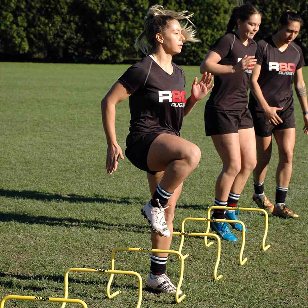 XLR8 Mixed Mini Hurdles Set - 6 Pack Adjustable Training Hurdles for Speed & Agility Drills | Perfect for Track, Soccer, Football & Kids Sports Training | Indoor & Outdoor Use