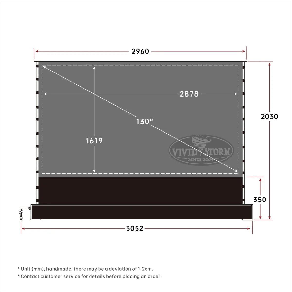 VIVIDSTORM S PRO/S PRO P Motorized Tension Floor Rising UST ALR Projector Screen - Classic Version | Premium Home Theater & Office Projection Screen | Ships Fast from Toronto Warehouse | Perfect for Movie Nights, Gaming & Business Presentations