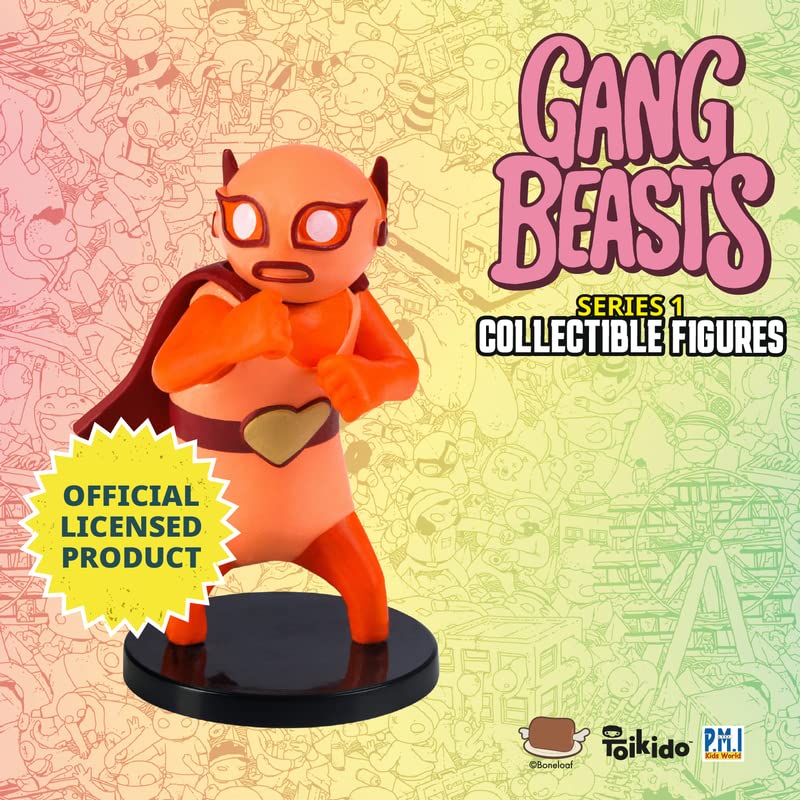 Gang Beasts Action Figures - 5-Pack 2.5 Inch Collectible Figurines for Kids | Superhero Toys for Boys & Girls | Includes 16 Mini Toys with 1 Rare Hidden Character | Perfect for Birthday Gifts, Party Favors & Game Night Fun