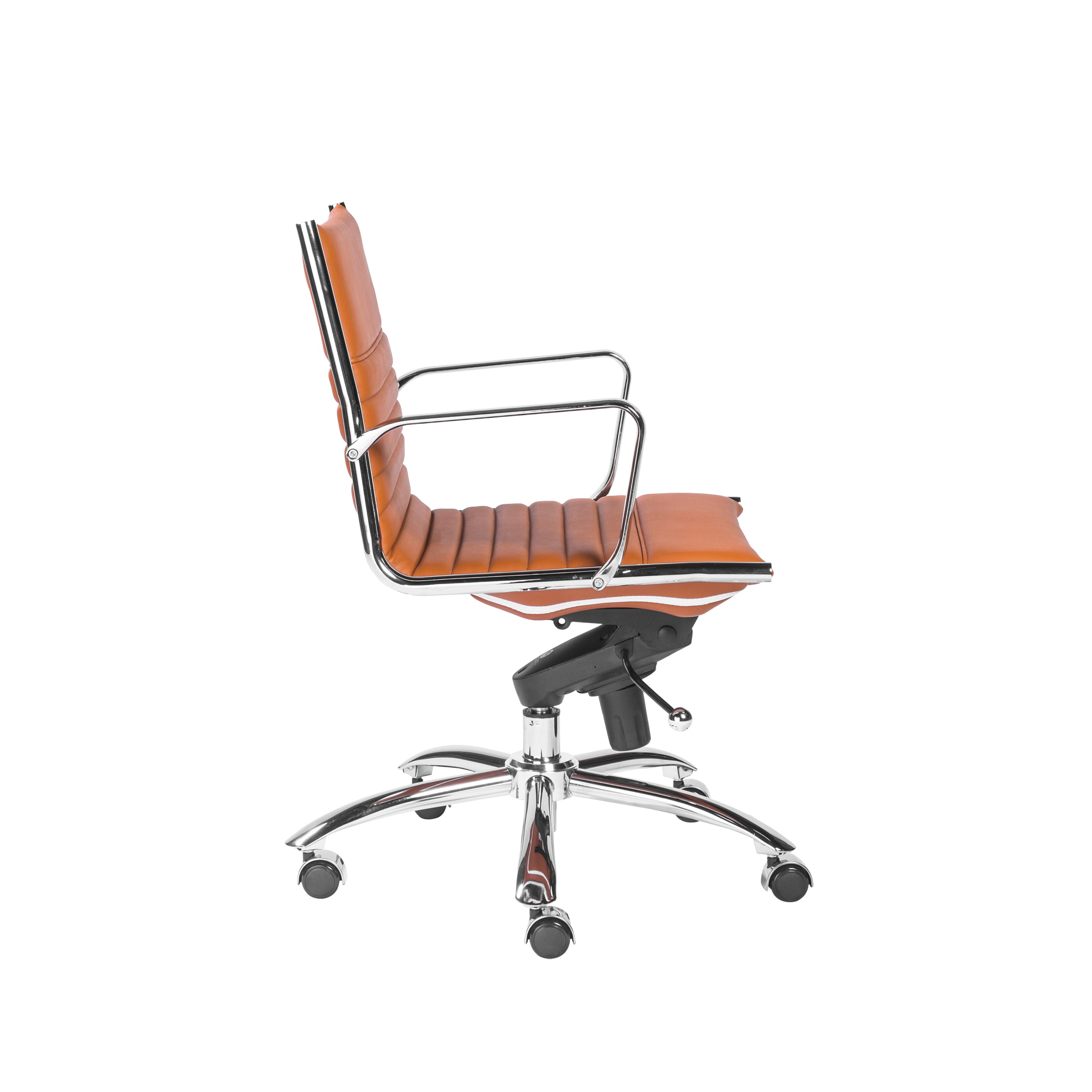 Dirk Low Back Office Chair with Chromed Steel Base - Ergonomic Mesh Desk Chair for Home & Office Workspaces - Perfect for Long Hours of Computer Work, Gaming, and Study Sessions