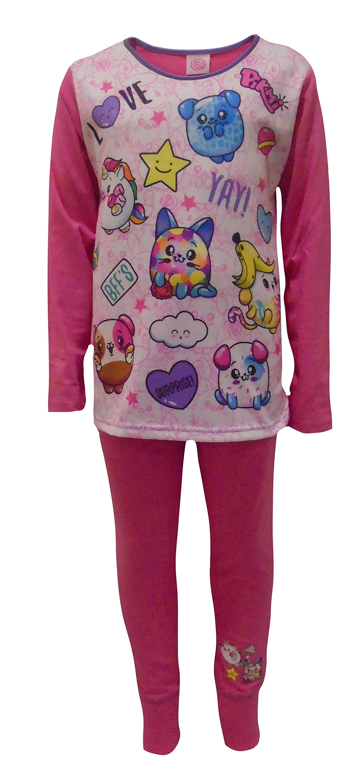 Pikmi Pops Love Girls Two Piece Pajama Set for 4-5 Years | Cute Kids Pajamas with Matching Top & Bottom | Perfect for Sleepovers, Birthday Gifts & Cozy Bedtime