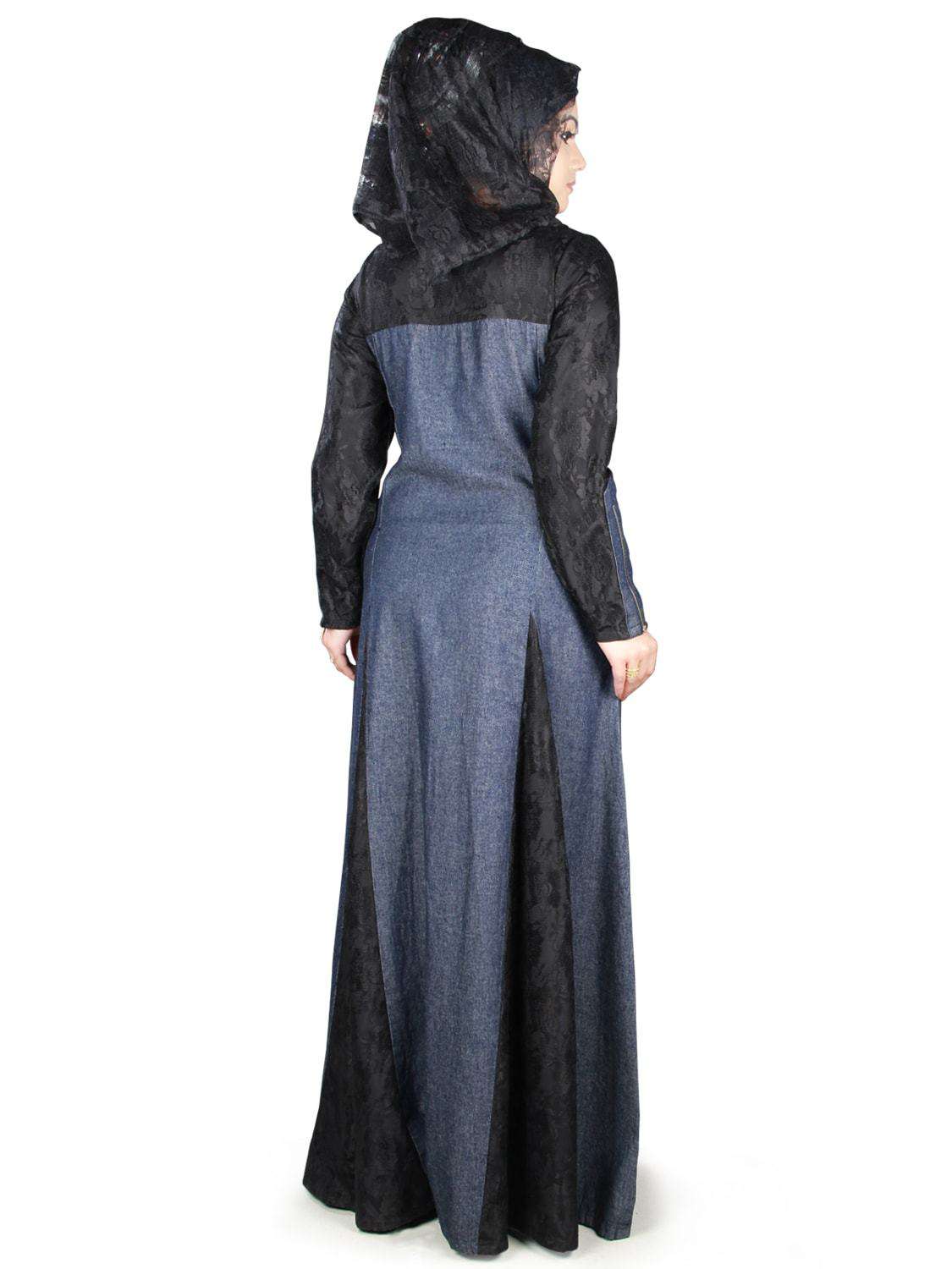 Farizah Denim Abaya - Modest Islamic Dress for Women | Perfect for Prayer, Eid & Everyday Wear