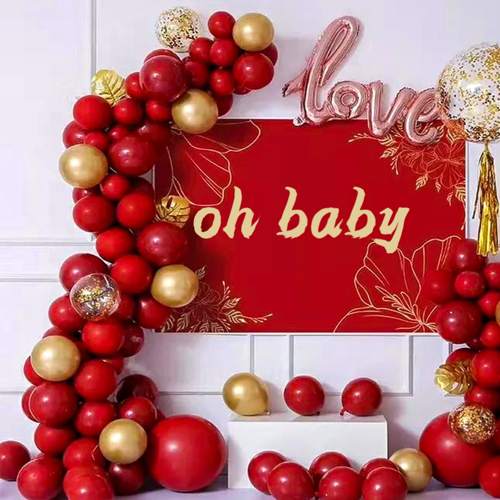 50 Pack 12 Inch Red Party Balloons - Thick & Strong Helium Balloons for Valentine's Day, Birthday Party, Wedding, Baby Shower - Perfect for Indoor/Outdoor Decorations & Event Balloon Arches