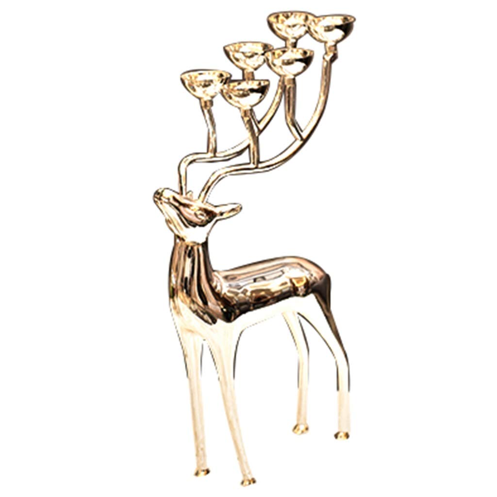 Elegant Rectangular Deer Candle Holder - Romantic Home Decor for Pillar Candles | Perfect for Wedding Centerpieces, Christmas Decor & Cozy Living Room Ambience