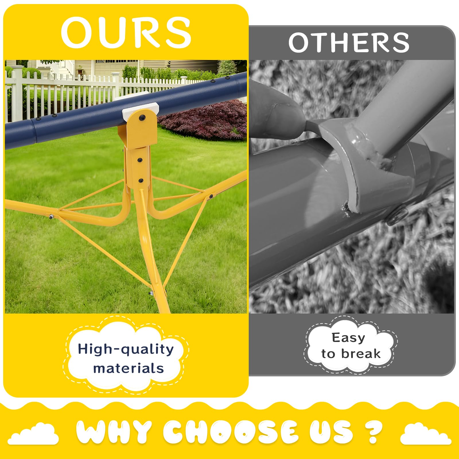360° Rotating Teeter Totter Seesaw for Kids Ages 4-8 | Outdoor Backyard & Playground Toy | Perfect for Family Fun, Parks, and Daycare Centers