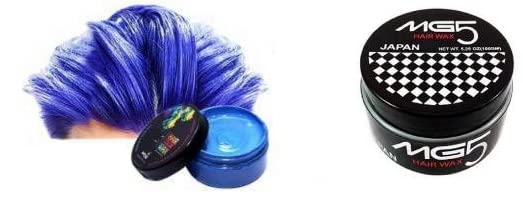 Zhunmun Washable 100% Chemical-Free Hair Color Wax - Blue (1 Pack) | Unisex Temporary Hair Dye & Styling Cream for Men & Women | Perfect for Parties, Cosplay & Daily Fashion Looks
