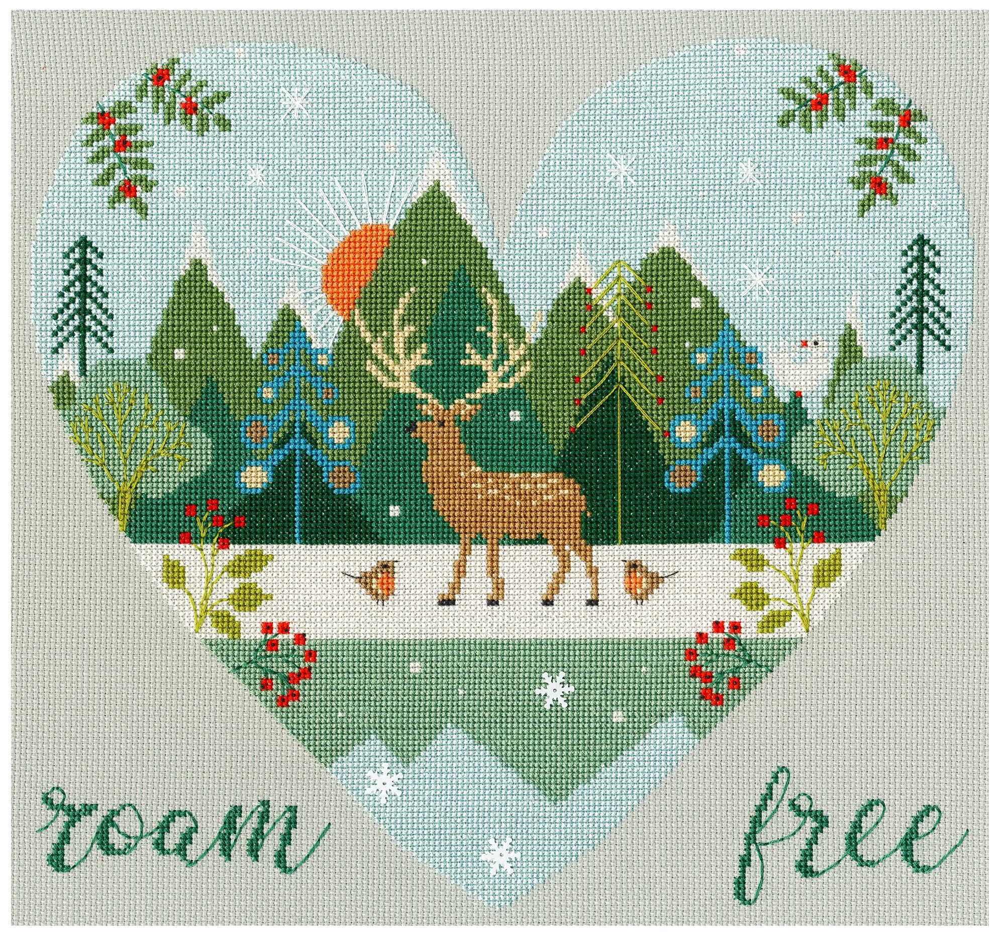 Bothy Threads Cross Stitch Kit - Roam Free Embroidery Kit for Beginners | DIY Needlepoint Craft Supplies | Perfect for Home Decor, Gifts & Relaxation