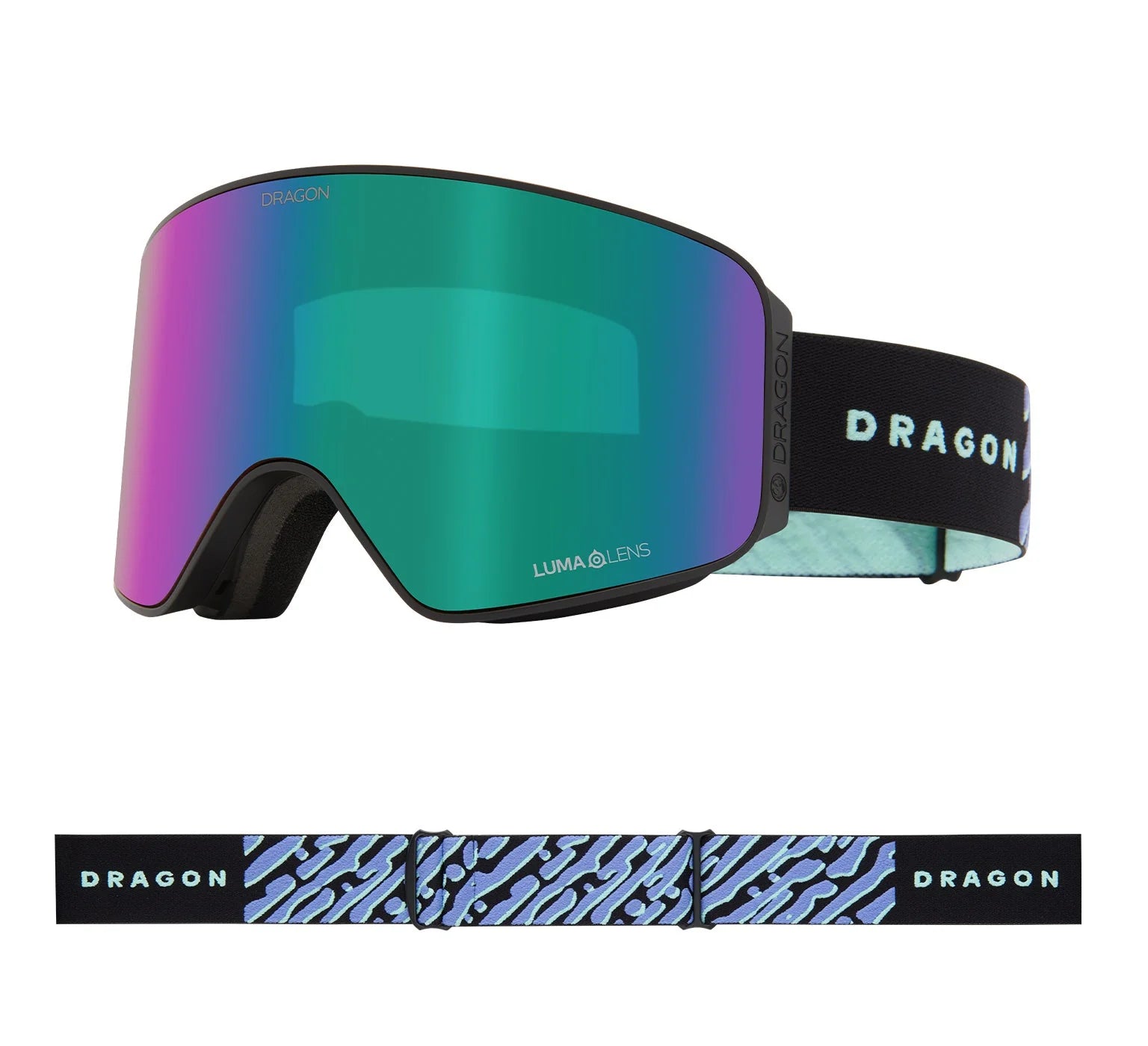 Dragon 2025 NFX MAG OTG Snow Goggles - Coolwave/Celeste IR/LL Amber Lens for Skiing & Snowboarding - Anti-Fog UV Protection for Winter Sports