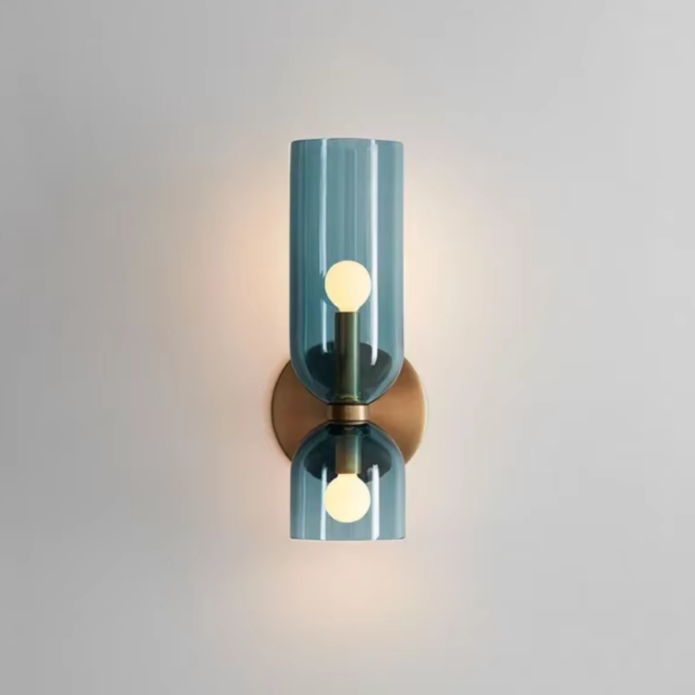 Modern White Cylindrical Glass Wall Lamp - Sleek Contemporary Lighting for Living Room, Bedroom & Hallway Decor