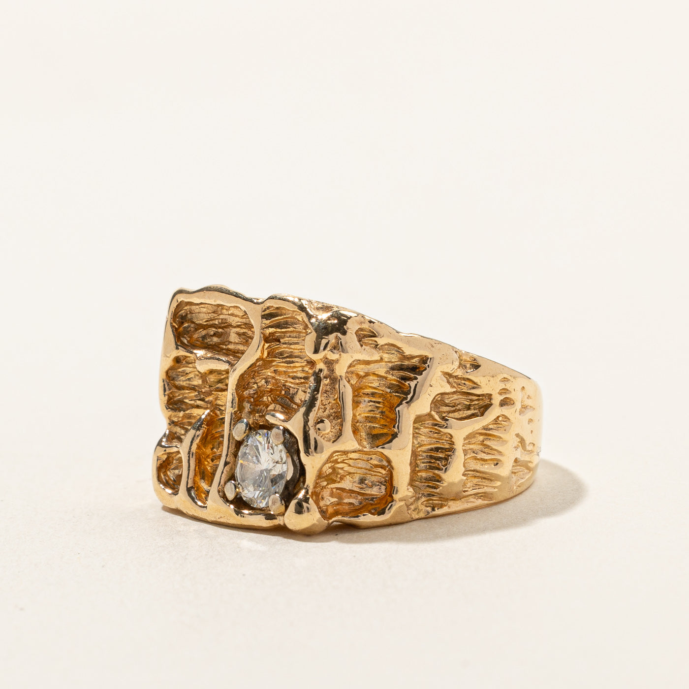 0.47ct Diamond Abstract Textured Ring for Women - Size 10.5 - Elegant Wedding, Engagement & Anniversary Jewelry Gift