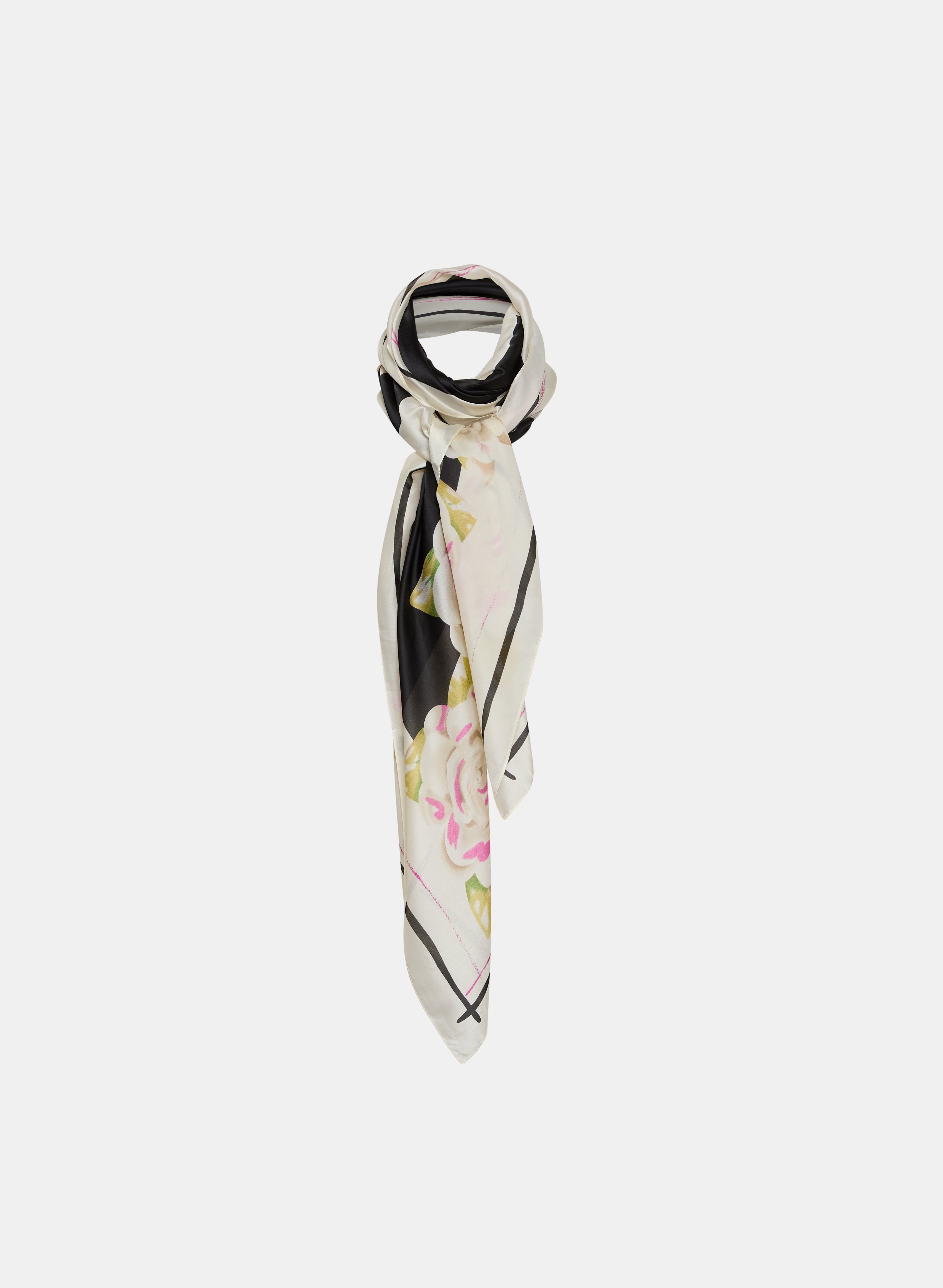 Floral Print Scarf for Women - Soft Lightweight Fashion Shawl Wrap - Perfect for Spring Outfits, Office Wear & Travel Accessories