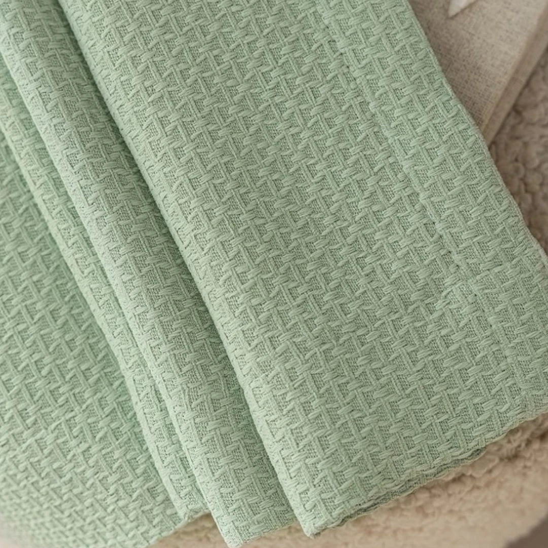 Blake Chenille Basketweave Blackout Curtains for Bedroom - Custom Room Darkening Window Drapes for Home Theater & Nursery
