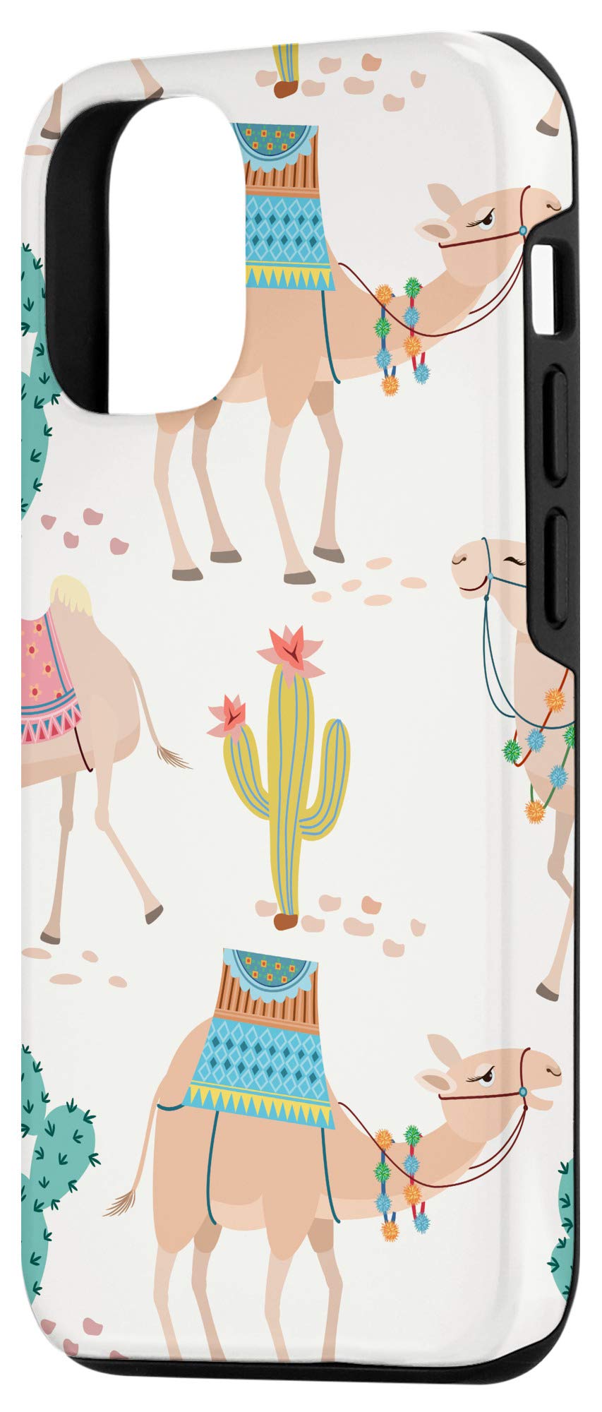 iPhone 12/12 Pro Cactus Lover Case - Cute Camel & Desert Animal Pattern Protective Cover | Perfect Gift for Nature Enthusiasts & Outdoor Adventures