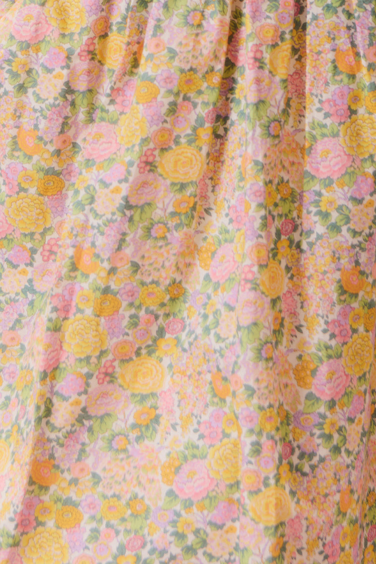 Raleigh Liberty Fabric Baby Doll Mini Dress - Vintage Floral Print Girls Dress for Parties, Photos & Special Occasions