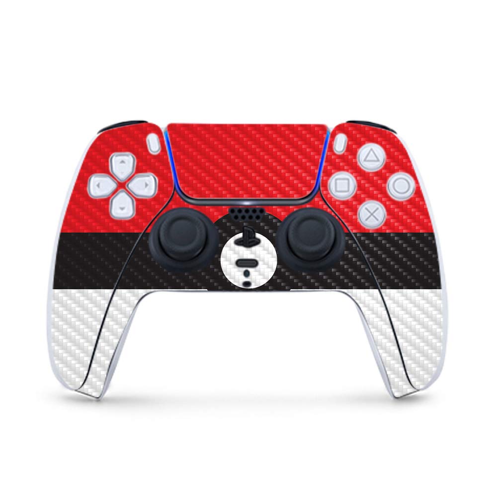 Premium Carbon Fiber Gaming Skin for PS5 Controller - Battle Ball Design | Durable Textured Finish | Easy to Apply & Remove | Made in USA | Perfect for Gaming Enthusiasts & Custom Console Protection
