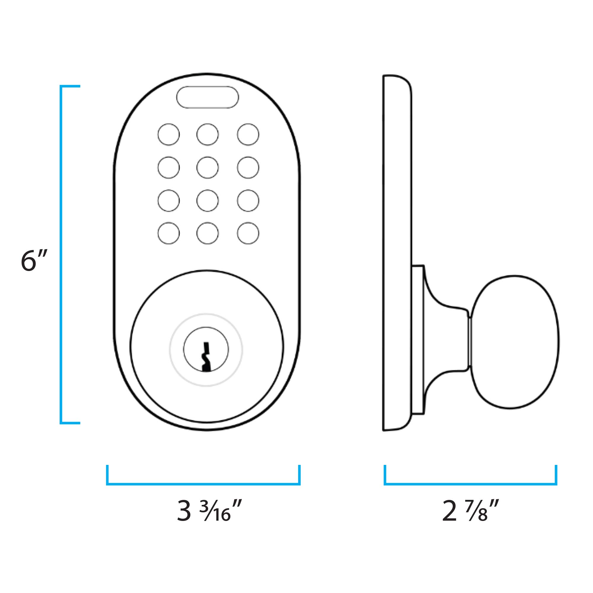 MiLocks DKL-02AQ Smart Keyless Entry Touchpad Door Lock - Electronic Lever Handle with Antique Brass Finish for Home, Office & Vacation Rental Security