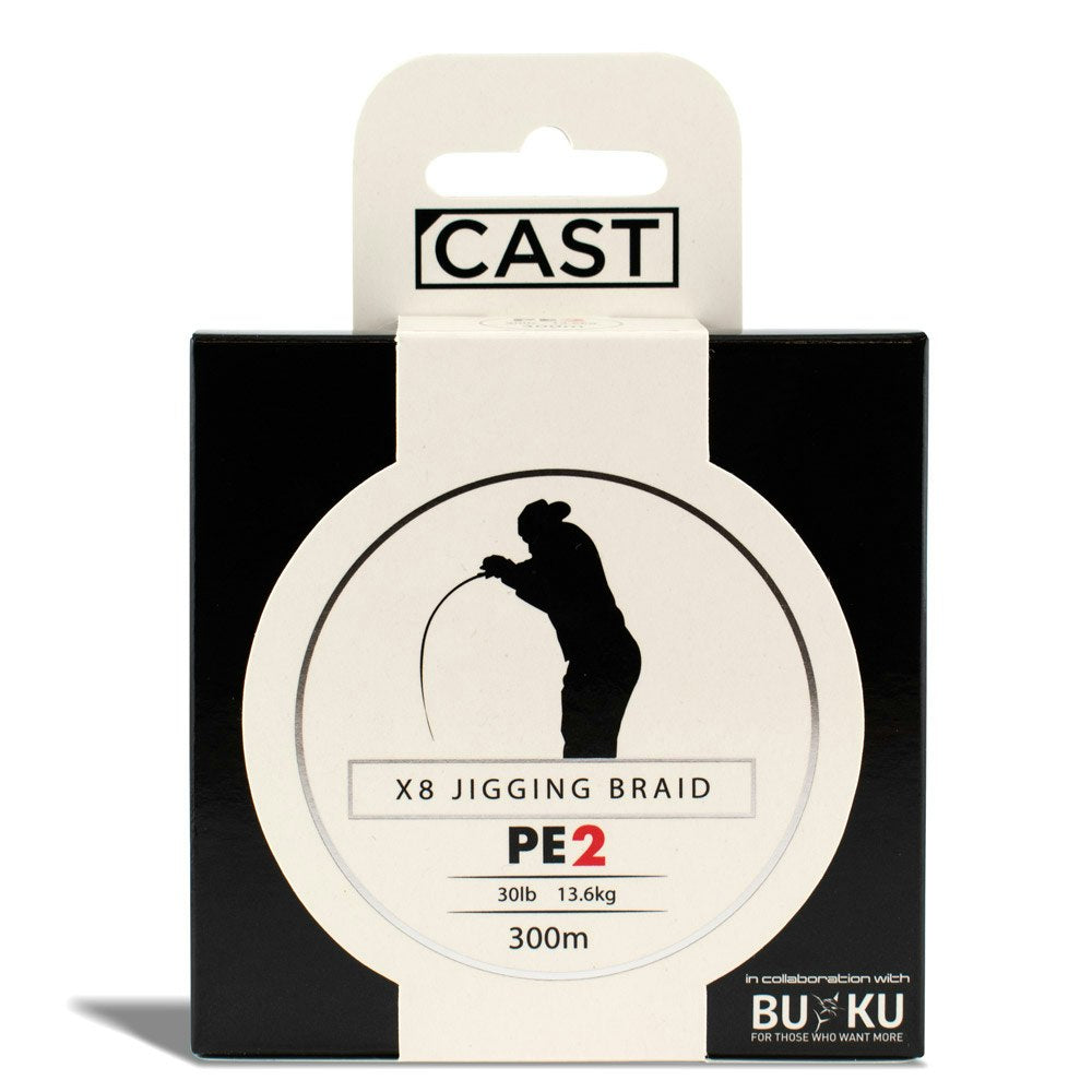 Cast Buku Jigging Braid X8 Fishing Line - High Performance Saltwater & Freshwater Braided Line for Jigging, Casting, Trolling - Perfect for Deep Sea Fishing, Bass Fishing, and Offshore Angling