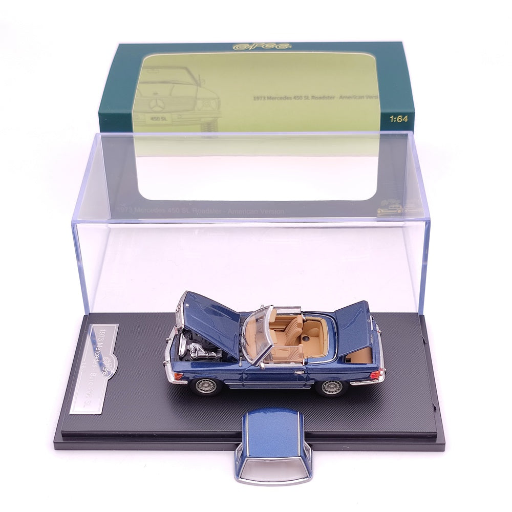 1:64 Mercedes Benz 450 SL Roadster Diecast Model Car - 1973 European & American Version - Limited Edition Collectible Toy for Adults - Perfect for Display, Gifts, and Car Enthusiast Collections