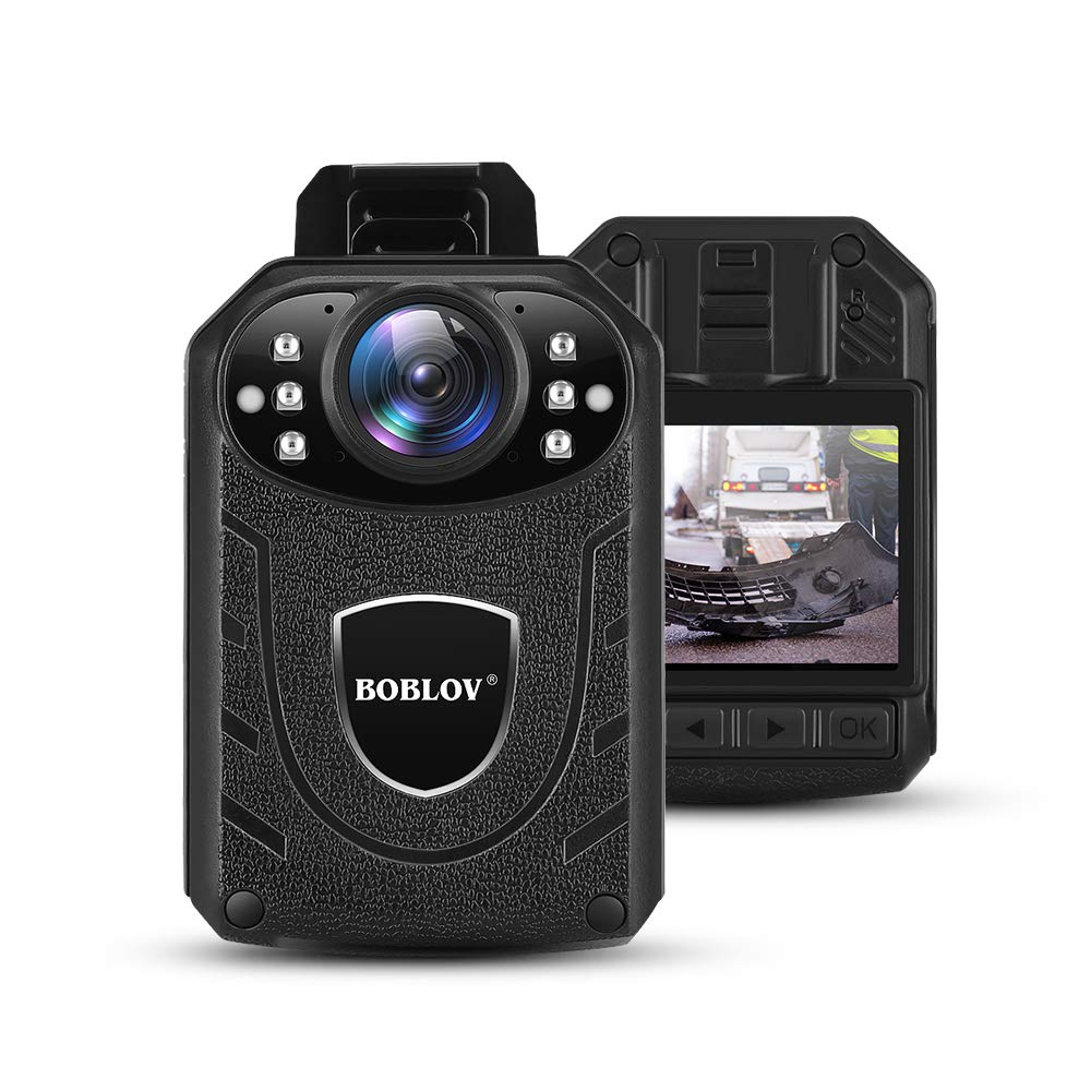 BOBLOV KJ21 1296P HD Body Camera with 128GB Expandable Memory, 8-10 Hours Recording - Police, Security, Law Enforcement Wearable Camera for Chest Vest Mount (Ideal for Patrols, Evidence Collection & Workplace Safety)