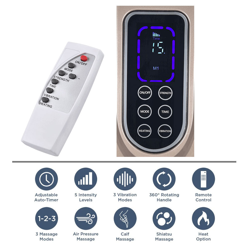 TheLAShop Heated Foot and Calf Massager with Remote Control - Relaxing Reflexology Massage for Home & Office Use