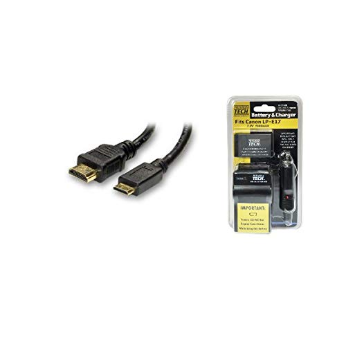 Synergy Digital Camera Accessory Kit for Canon EOS 8000D - PT96 Charger & PTLPE17 Battery - Perfect for Travel Photography