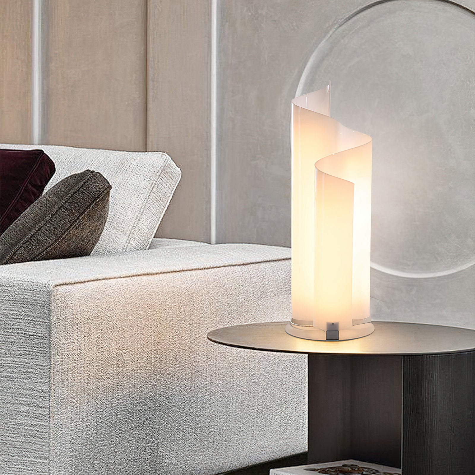 Flow Arc Mera Table Lamp - Modern LED Desk Light with Adjustable Brightness for Bedroom, Office & Reading | Dimmable Nightstand Lamp for Home Decor & Workspace Lighting