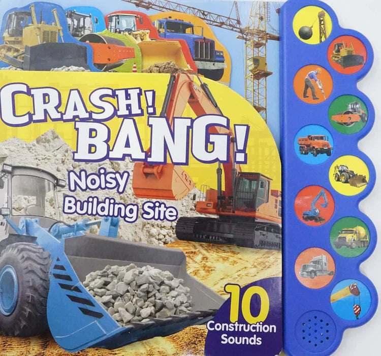 Crash Bang Noisy Building Site Toy - 10 Realistic Construction Sounds for Kids | Fun Educational Play for Toddlers & Preschoolers