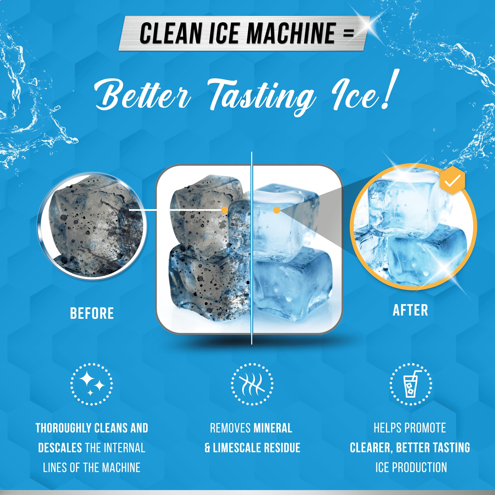 **32 fl oz Ice Machine Cleaner & Descaler - Nickel Safe Solution (8 Uses) | Compatible with Whirlpool 4396808, Scotsman, Manitowoc, Hoshizaki, GE Opal | Made in USA | Perfect for Commercial & Home Ice Makers**