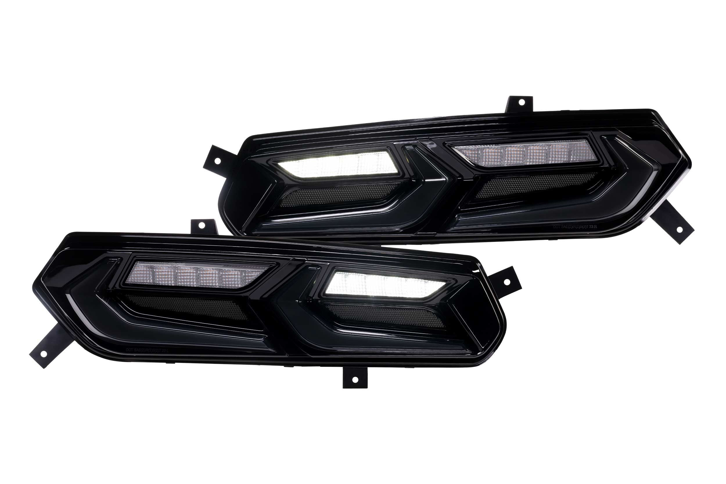 Smoked C8 Style LED Tail Lights for 2014-2019 Chevy Corvette C7 - High Brightness XB Lens - Perfect for Night Driving & Car Customization