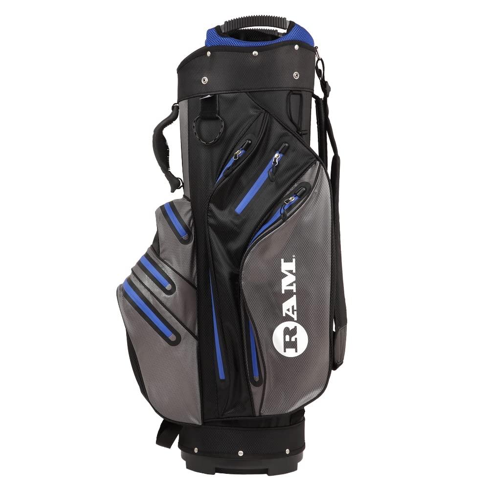 Ram Golf 防水推车包 - 14路球杆分隔设计，轻便耐用，适合雨天及户外高尔夫运动