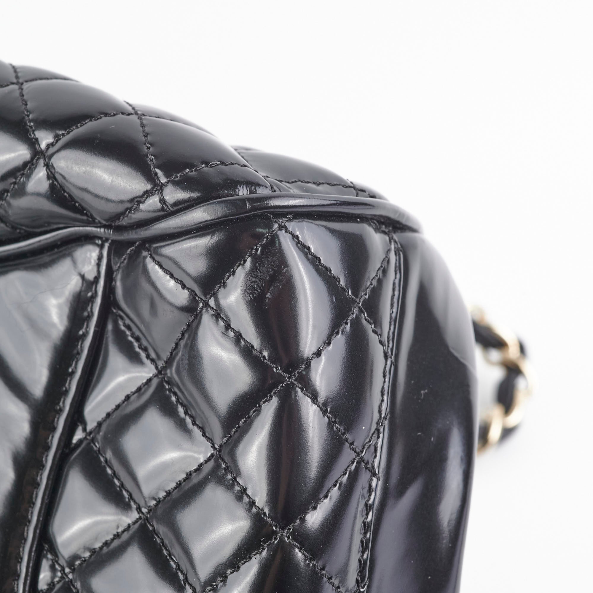 Chanel Mademoiselle Frame Patent Leather Handbag - Black Luxury Shoulder Bag for Women | Perfect for Evening Parties, Date Nights & Special Occasions