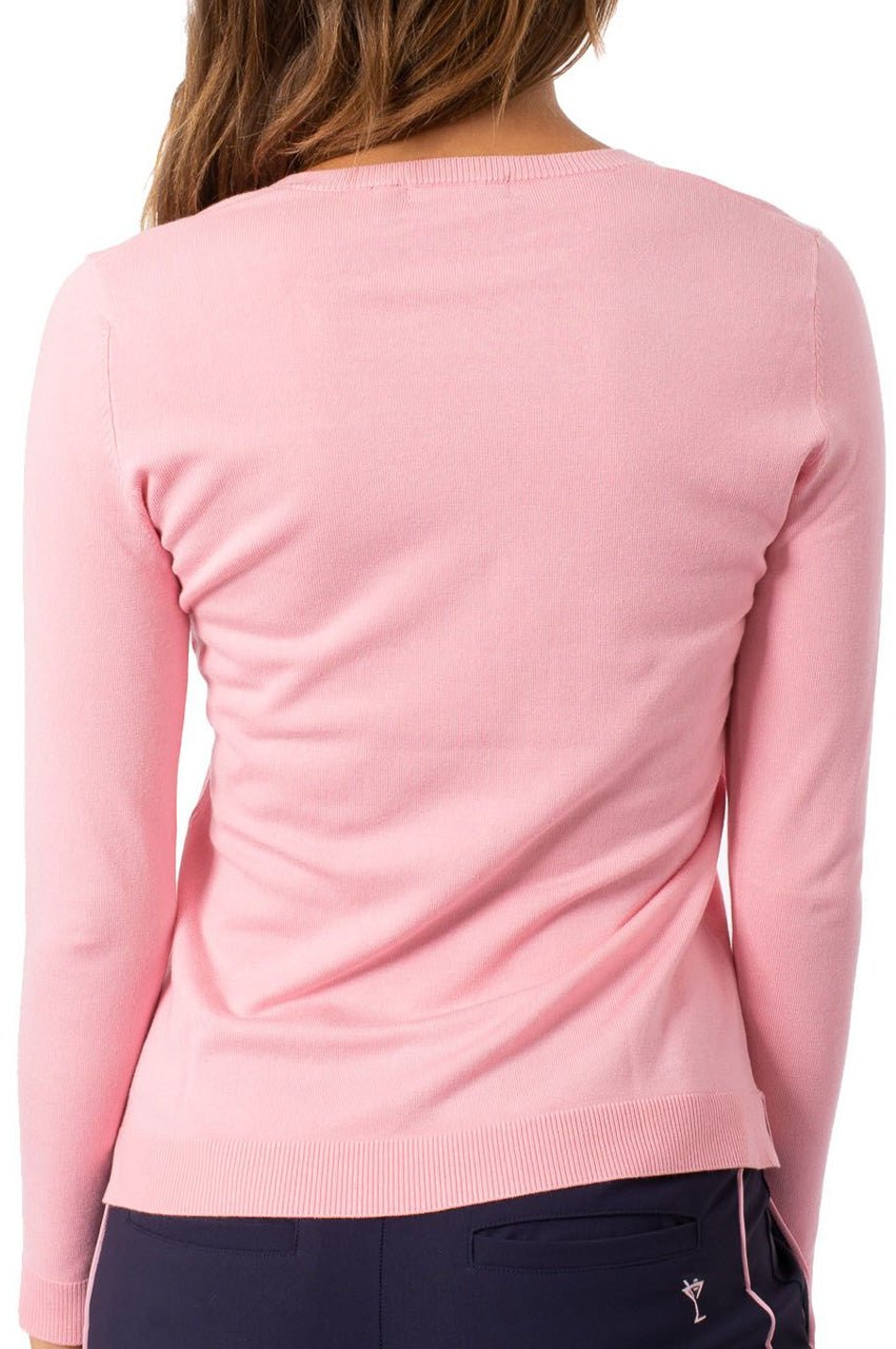 Light Pink Stretch V Neck Sweater for Women - Soft Comfortable Casual Pullover Top for Fall & Winter | Perfect for Office, Date Night & Weekend Outfits