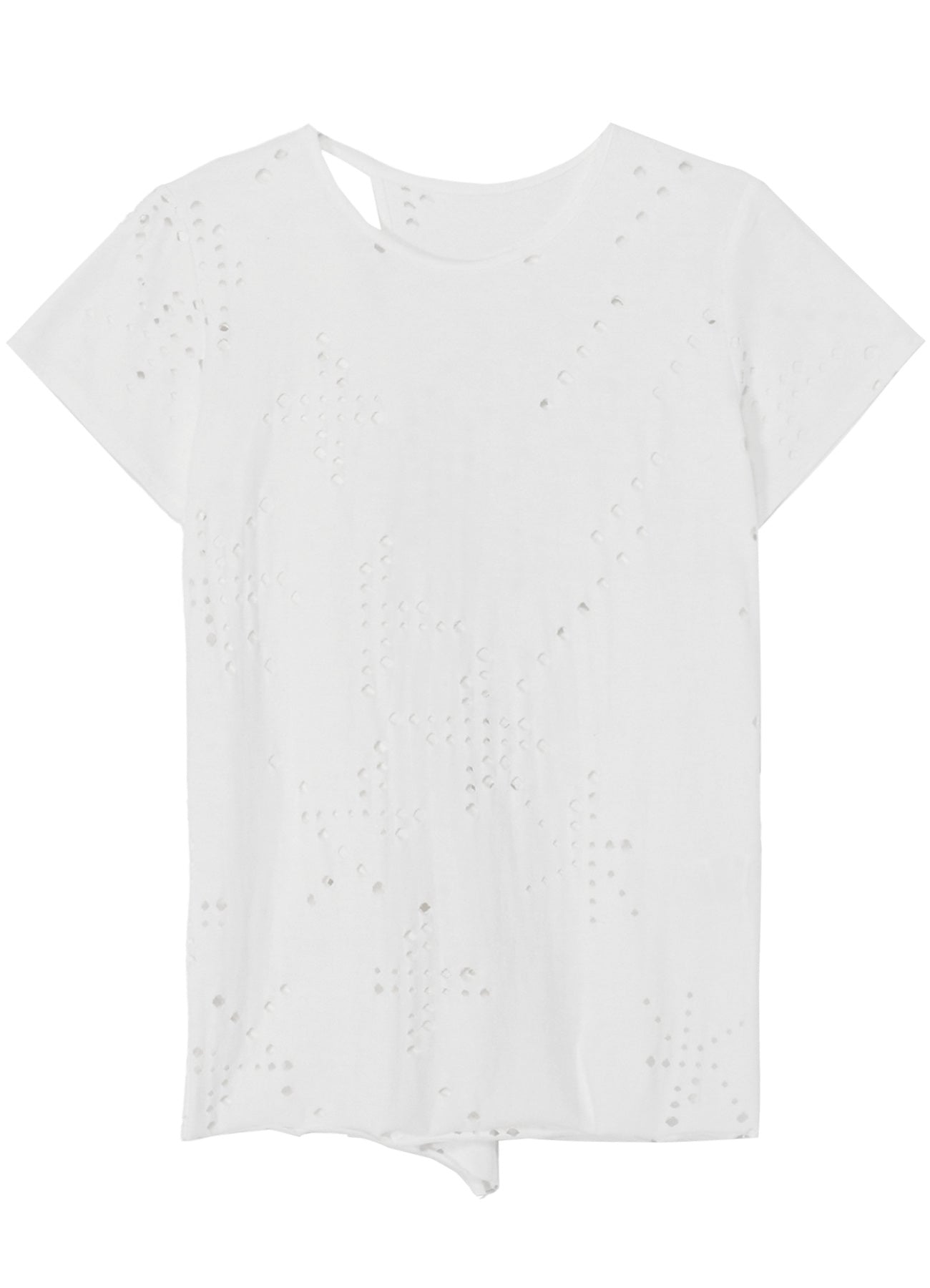 Breathable Cotton Jersey Short Sleeve T-Shirt with Unique Hole Design - Perfect for Summer Casual Wear, Street Style & Everyday Comfort